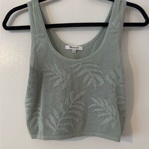 Madewell Light Green Textured Tank Top
